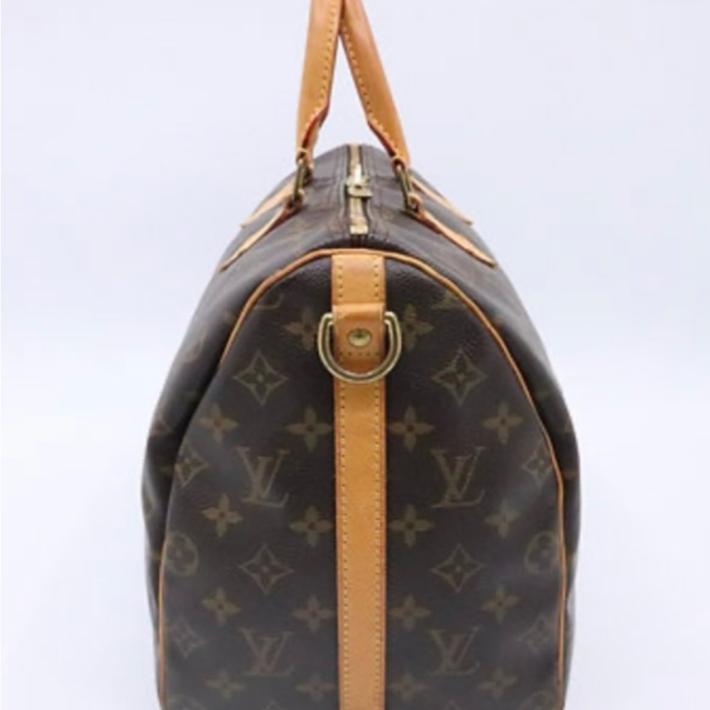 Louis Vuitton Brown Monogram Canvas Speedy Bandoulière Bag with Tan Trim - Picture 3 of 10